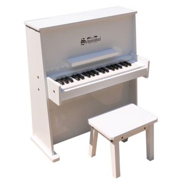 Schoenhut Day Care Durable Spinet Piano 37 Key White - white-daycare-toy-piano-360x365.jpg